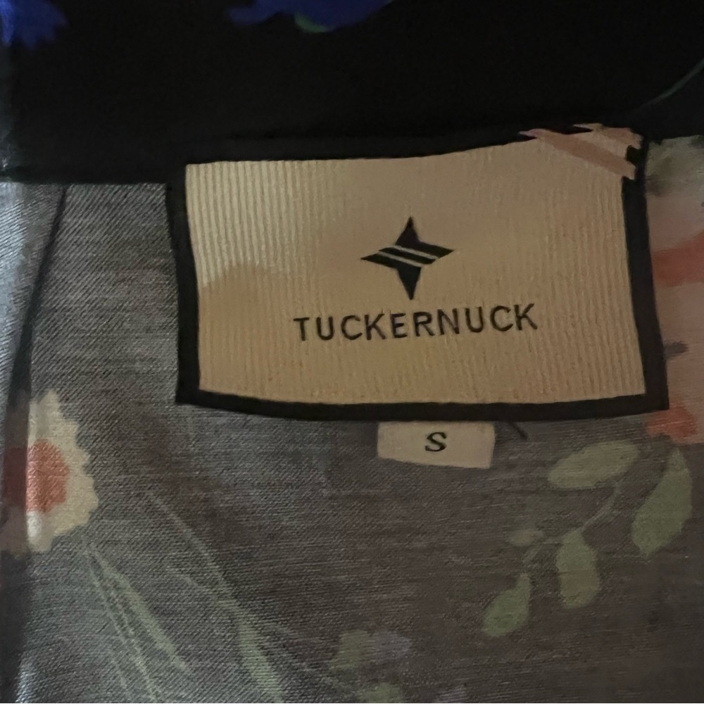 Tuckernuck Navy Floral Long Sleeve Dress Size Small Button Down Dress - Picture 8 of 9